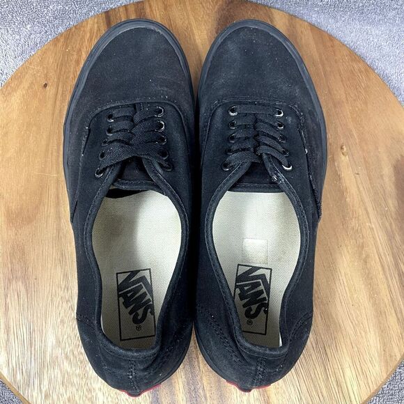 Vans Authentic Pro Triple Black Canvas Skate Shoes Sneakers Men's Size 10 - Picture 7 of 9